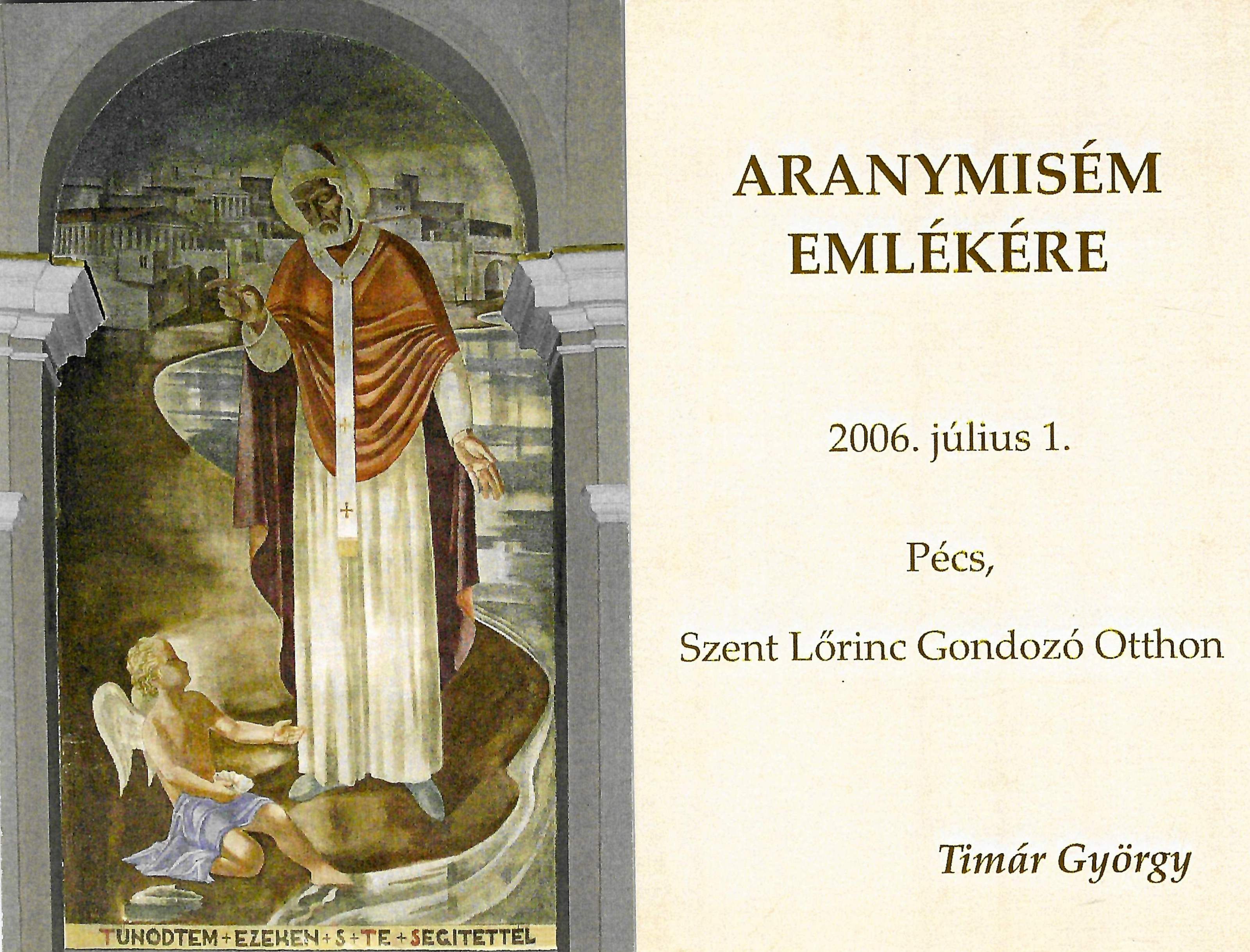 Timar Gyorgy aranymises emlek 2026