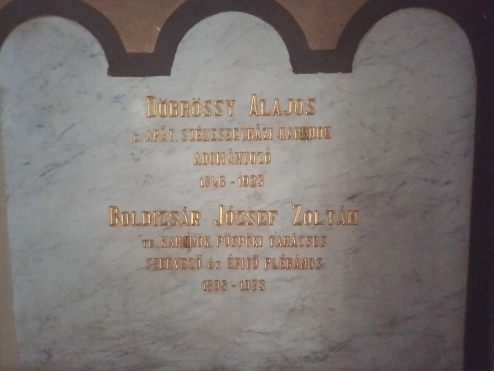 Dobrossy emlektabla Hosok Temploma ma